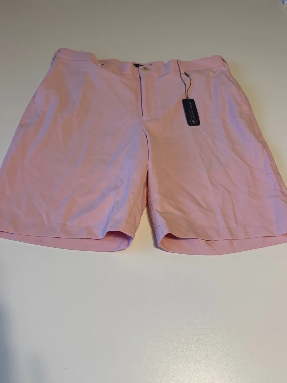 Peter Millar Pink Men's Salem Fit Performance Golf Shorts- size 34